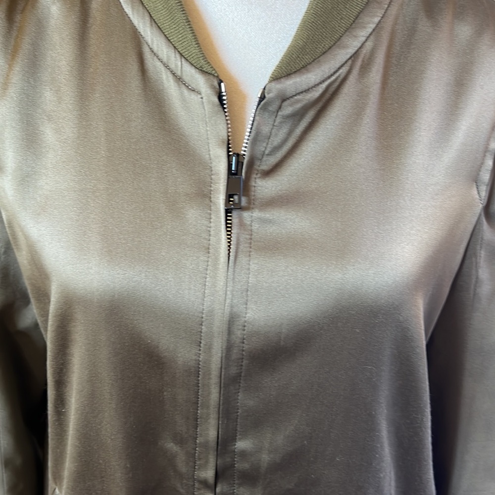 Rag & Bone silk Bomber jacket like new size L - Picture 2 of 6